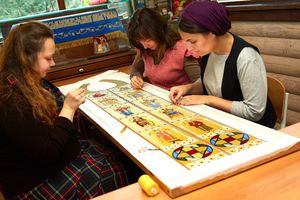 Работа над епитрахилью для о.Валерия